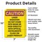 Signmission Radiation & Laser Sign, 10 in H x 7 in W, Aluminum, Rectangle OS-2PACK-CR-A-710-V-10240 - alternate 2